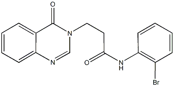 N-(2-bromophenyl)-3-(4-oxo-3(4H)-quinazolinyl)propanamide Struktur