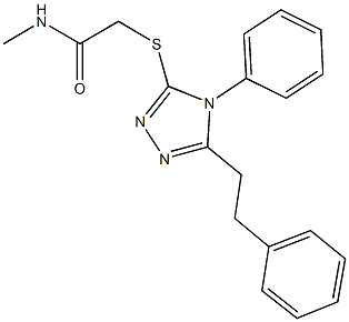 N-methyl-2-{[4-phenyl-5-(2-phenylethyl)-4H-1,2,4-triazol-3-yl]sulfanyl}acetamide Struktur