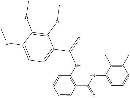 N-{2-[(2,3-dimethylanilino)carbonyl]phenyl}-2,3,4-trimethoxybenzamide Struktur