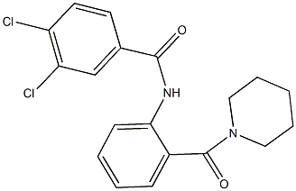 3,4-dichloro-N-[2-(1-piperidinylcarbonyl)phenyl]benzamide Struktur