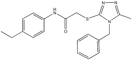 2-[(4-benzyl-5-methyl-4H-1,2,4-triazol-3-yl)sulfanyl]-N-(4-ethylphenyl)acetamide Struktur