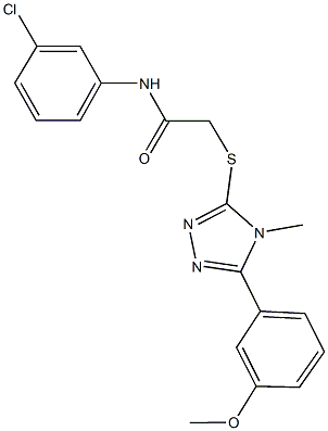 N-(3-chlorophenyl)-2-{[5-(3-methoxyphenyl)-4-methyl-4H-1,2,4-triazol-3-yl]sulfanyl}acetamide Struktur