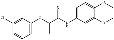 2-(3-chlorophenoxy)-N-(3,4-dimethoxyphenyl)propanamide Struktur