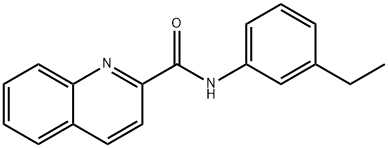 N-(3-ethylphenyl)-2-quinolinecarboxamide Struktur