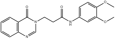 N-(3,4-dimethoxyphenyl)-3-(4-oxo-3(4H)-quinazolinyl)propanamide Struktur