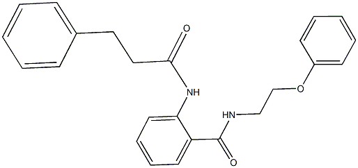 N-(2-phenoxyethyl)-2-[(3-phenylpropanoyl)amino]benzamide Struktur