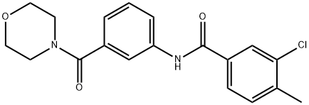 3-chloro-4-methyl-N-[3-(4-morpholinylcarbonyl)phenyl]benzamide Struktur