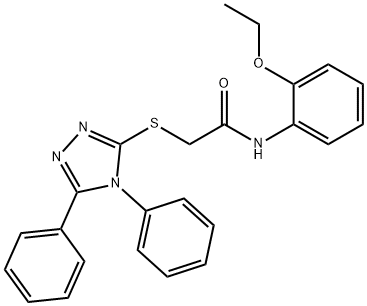 2-[(4,5-diphenyl-4H-1,2,4-triazol-3-yl)sulfanyl]-N-(2-ethoxyphenyl)acetamide Struktur