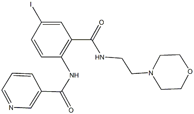 N-[4-iodo-2-({[2-(4-morpholinyl)ethyl]amino}carbonyl)phenyl]nicotinamide Struktur