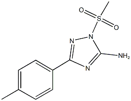 3-(4-methylphenyl)-1-(methylsulfonyl)-1H-1,2,4-triazol-5-ylamine Struktur