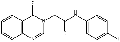 N-(4-iodophenyl)-2-(4-oxo-3(4H)-quinazolinyl)acetamide Struktur