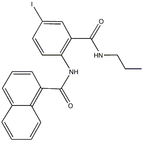 N-{4-iodo-2-[(propylamino)carbonyl]phenyl}-1-naphthamide Struktur