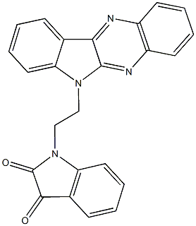 1-[2-(6H-indolo[2,3-b]quinoxalin-6-yl)ethyl]-1H-indole-2,3-dione Struktur