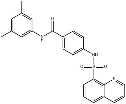 N-(3,5-dimethylphenyl)-4-[(8-quinolinylsulfonyl)amino]benzamide Struktur