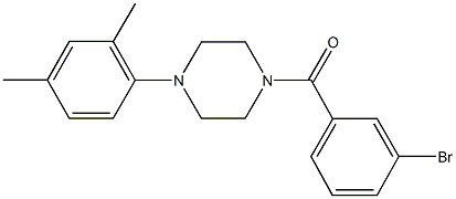 1-(3-bromobenzoyl)-4-(2,4-dimethylphenyl)piperazine Struktur