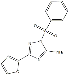 3-(2-furyl)-1-(phenylsulfonyl)-1H-1,2,4-triazol-5-ylamine Struktur