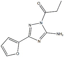 3-(2-furyl)-1-propionyl-1H-1,2,4-triazol-5-ylamine Struktur