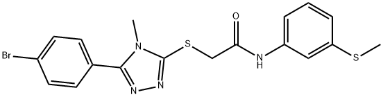 2-{[5-(4-bromophenyl)-4-methyl-4H-1,2,4-triazol-3-yl]sulfanyl}-N-[3-(methylsulfanyl)phenyl]acetamide Struktur