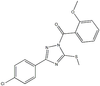 2-{[3-(4-chlorophenyl)-5-(methylsulfanyl)-1H-1,2,4-triazol-1-yl]carbonyl}phenyl methyl ether Struktur