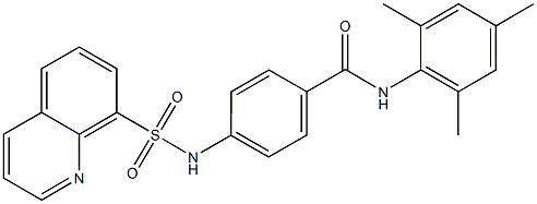 N-mesityl-4-[(8-quinolinylsulfonyl)amino]benzamide Struktur