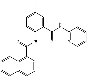 N-{4-iodo-2-[(2-pyridinylamino)carbonyl]phenyl}-1-naphthamide Struktur