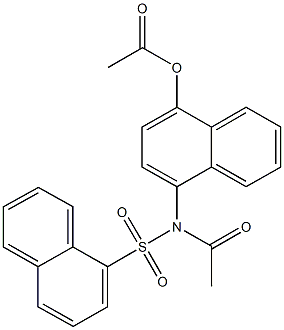 4-[acetyl(1-naphthylsulfonyl)amino]-1-naphthyl acetate Struktur