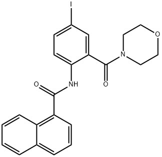 N-[4-iodo-2-(4-morpholinylcarbonyl)phenyl]-1-naphthamide Struktur