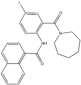 N-[2-(1-azepanylcarbonyl)-4-iodophenyl]-1-naphthamide Struktur