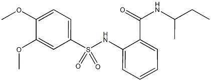 N-(sec-butyl)-2-{[(3,4-dimethoxyphenyl)sulfonyl]amino}benzamide Struktur