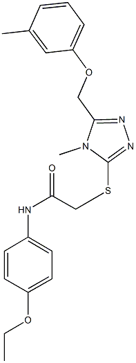 N-(4-ethoxyphenyl)-2-({4-methyl-5-[(3-methylphenoxy)methyl]-4H-1,2,4-triazol-3-yl}sulfanyl)acetamide Struktur