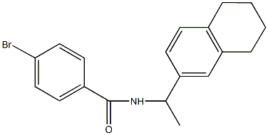 4-bromo-N-[1-(5,6,7,8-tetrahydro-2-naphthalenyl)ethyl]benzamide Struktur