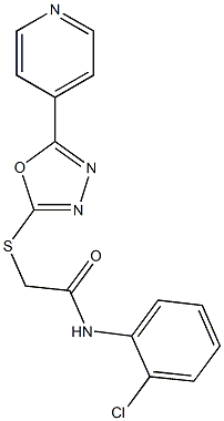 N-(2-chlorophenyl)-2-{[5-(4-pyridinyl)-1,3,4-oxadiazol-2-yl]sulfanyl}acetamide Struktur