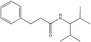 N-(1-isopropyl-2-methylpropyl)-3-phenylpropanamide Struktur