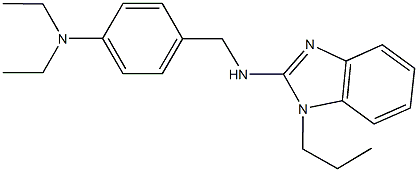 N-[4-(diethylamino)benzyl]-N-(1-propyl-1H-benzimidazol-2-yl)amine Struktur