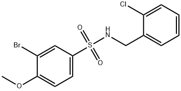 3-bromo-N-(2-chlorobenzyl)-4-methoxybenzenesulfonamide Struktur