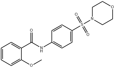 2-methoxy-N-[4-(4-morpholinylsulfonyl)phenyl]benzamide Struktur