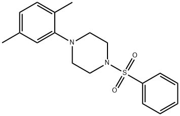 1-(2,5-dimethylphenyl)-4-(phenylsulfonyl)piperazine Struktur