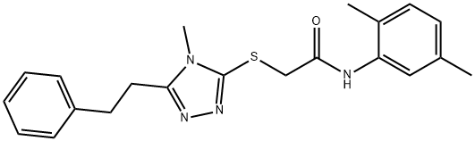 N-(2,5-dimethylphenyl)-2-{[4-methyl-5-(2-phenylethyl)-4H-1,2,4-triazol-3-yl]sulfanyl}acetamide Struktur