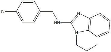 N-(4-chlorobenzyl)-N-(1-propyl-1H-benzimidazol-2-yl)amine Struktur