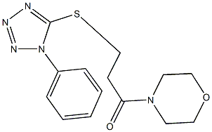 3-(4-morpholinyl)-3-oxopropyl 1-phenyl-1H-tetraazol-5-yl sulfide Struktur