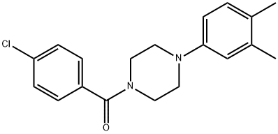 1-(4-chlorobenzoyl)-4-(3,4-dimethylphenyl)piperazine Struktur