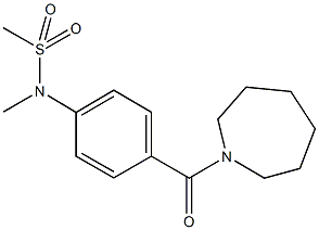 N-[4-(1-azepanylcarbonyl)phenyl]-N-methylmethanesulfonamide Struktur