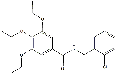 N-(2-chlorobenzyl)-3,4,5-triethoxybenzamide Struktur