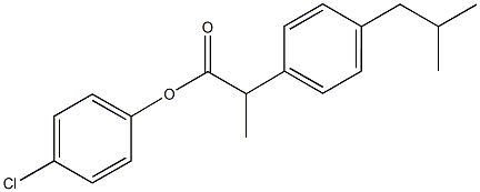 4-chlorophenyl 2-(4-isobutylphenyl)propanoate Struktur