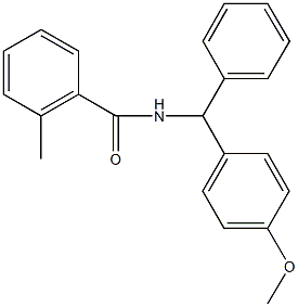 N-[(4-methoxyphenyl)(phenyl)methyl]-2-methylbenzamide Struktur