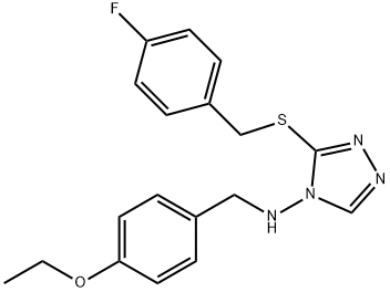 N-(4-ethoxybenzyl)-N-{3-[(4-fluorobenzyl)sulfanyl]-4H-1,2,4-triazol-4-yl}amine Struktur