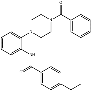 N-[2-(4-benzoyl-1-piperazinyl)phenyl]-4-ethylbenzamide Struktur