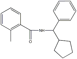 N-[cyclopentyl(phenyl)methyl]-2-methylbenzamide Struktur