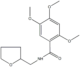 2,4,5-trimethoxy-N-(tetrahydro-2-furanylmethyl)benzamide Struktur