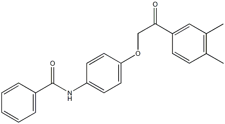 N-{4-[2-(3,4-dimethylphenyl)-2-oxoethoxy]phenyl}benzamide Struktur